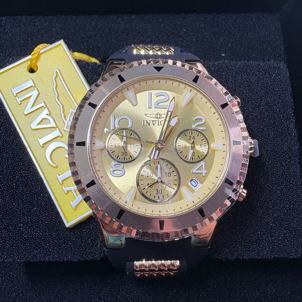 INVICTA Rose Gold and Gold-Tone Chronograph Men's Watch